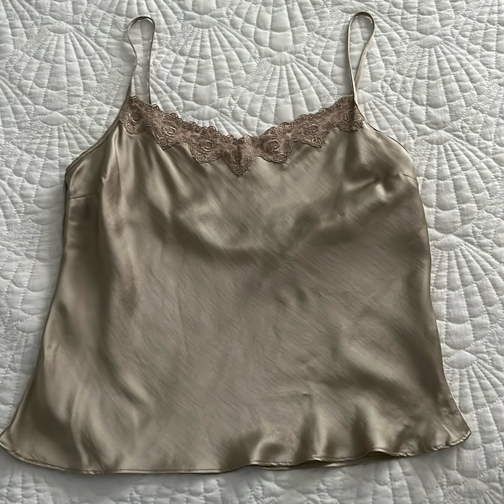 100% silk DKNY Sexy CAMI size 14 altered to fit closer to a size 10 or 12
